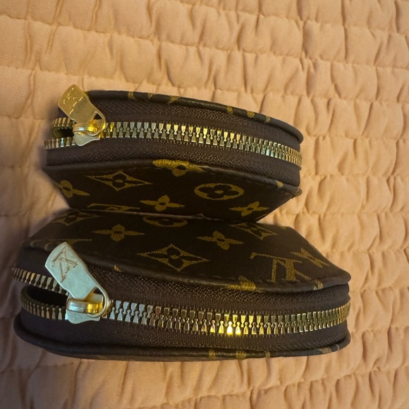 Source Unknown Monogram Pouch Set Brown / Gold See Measurements - Picture 3 of 6